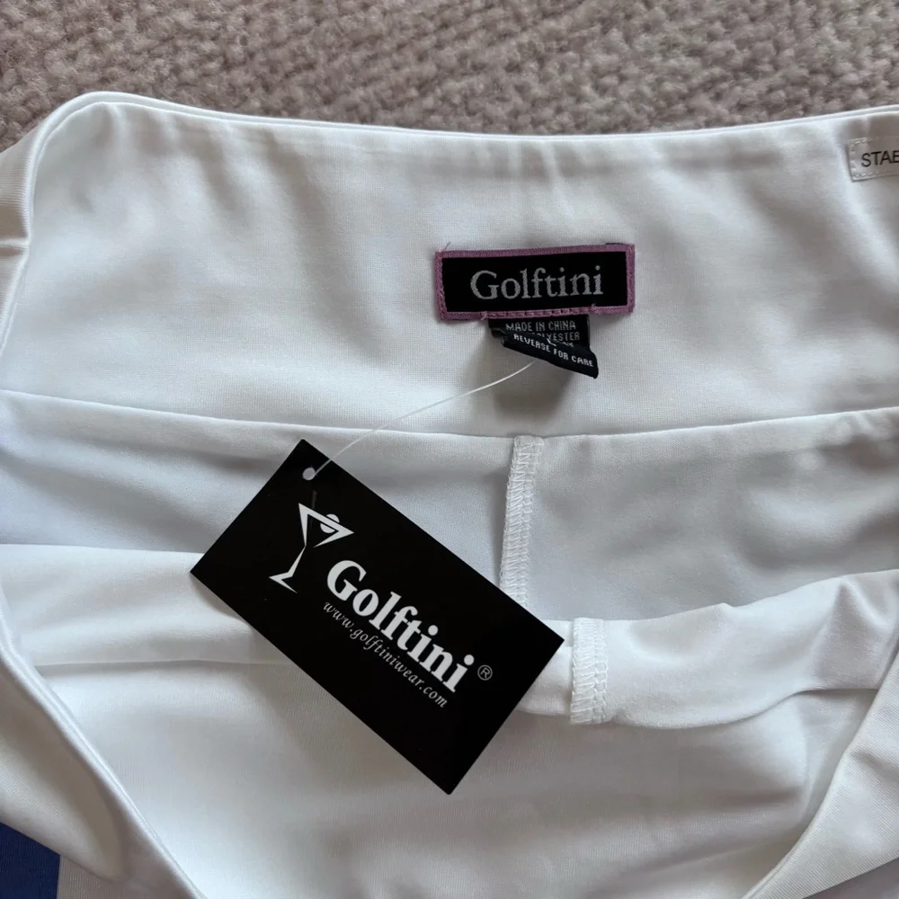 White Athletic Golf Skort with Blue and Black Side Panels NWT - Picture 10 of 11